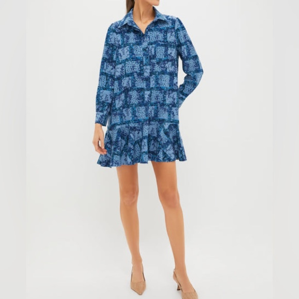 TUCKERNUCK Trellis Vine Crepe Callahan Shirt Dress With Pockets Size XS - Picture 14 of 14